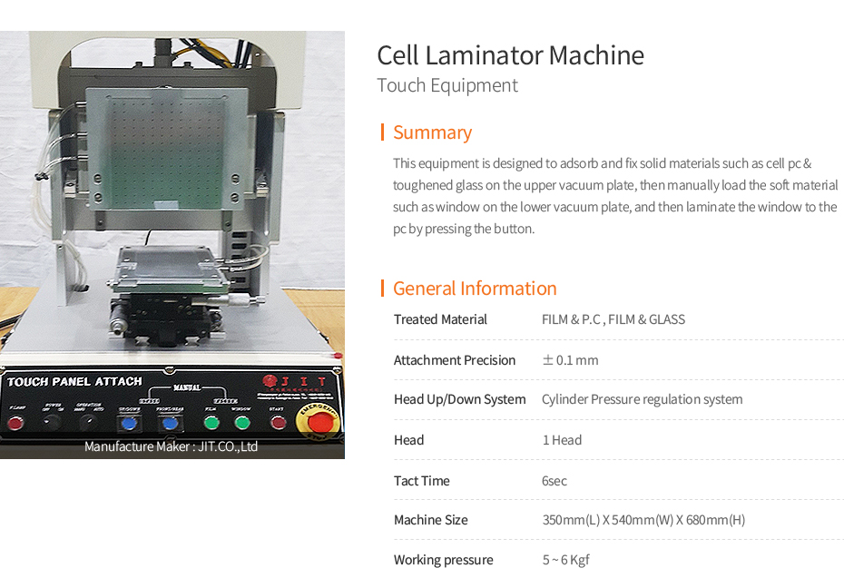 Touch Panel Attache Lami